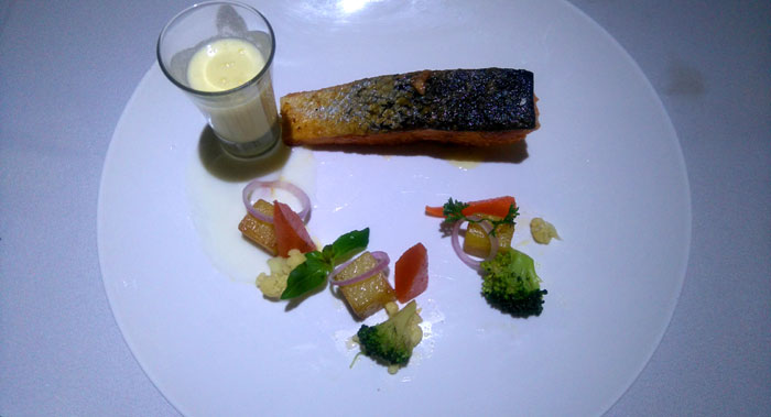 Atlantic crispy salmon.